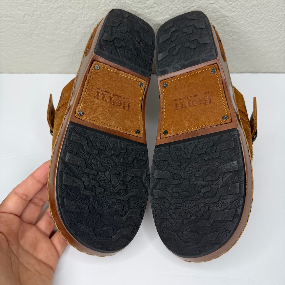 Born Women’s Banyan Suede Leather with Buckle detail Slip-on Comfort Clogs Sz 8 - Picture 10 of 11